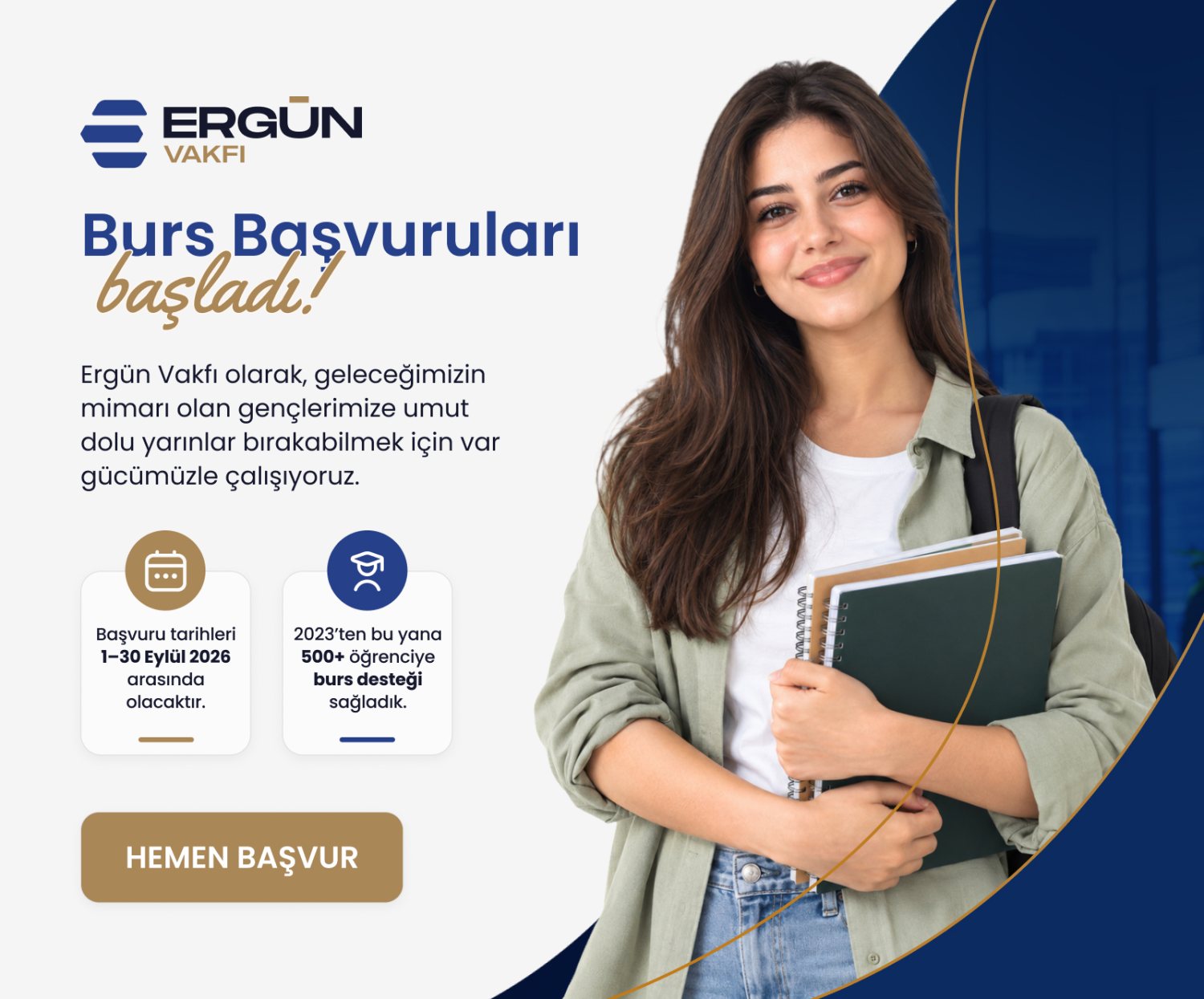 Ergün Vakfı Burs Başvuruları başladı — 1-30 Eylül 2026 arasında hemen başvur